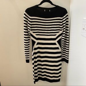 Black and white sweater dress